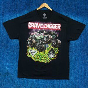 Grave Digger Monster Truck Racing Promo Monster Jam Tee XL